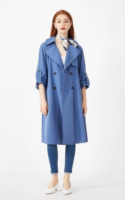 蓝风衣,时尚潮流的象征与魅力